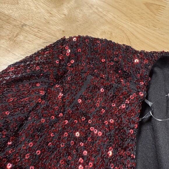 City Chic Plus Size Razzle Ruby Sequined Wrap Party Dress Size 12 Thread Pulls - Picture 5 of 16